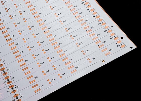 Circuit imprimé de bande LED flexible double face 12V avec 15 points lumineux pour environnements difficiles